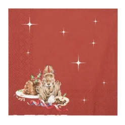 Wrendale Designs 'Merry Little Christmas' Rabbit Paper Napkins