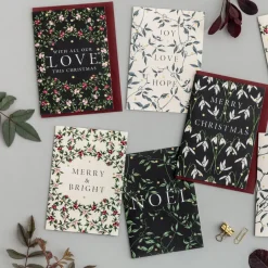Catherine Lewis Merry Nouveau - Box of 8 Luxury Botanical Christmas Cards