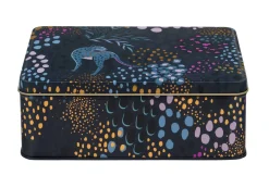 Sara Miller London Midnight Leopard Deep Rectangular Tin