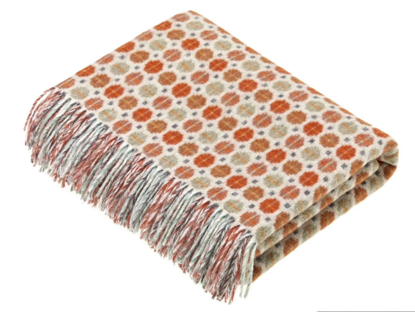 Bronte Moon Milan Saffron Marino Lambswool Throw Blanket