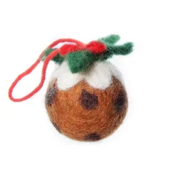 Amica Felt Mini Christmas Pudding Felt Decoration