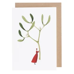Laura Stoddart Mistletoe Greetings Card