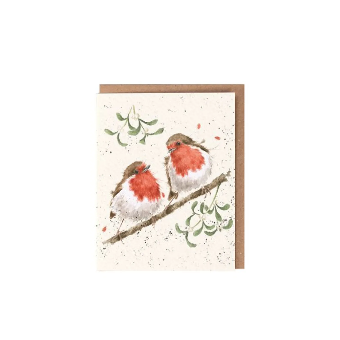 Wrendale Designs 'Mistletoe' Robin Christmas Gift Enclosure Card