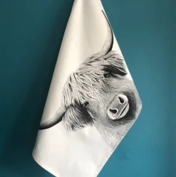 Katherine Sheard Designs Moo and Mouse Tea Towel