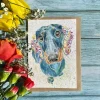 Jen Winnett Moose the Dachshund Blank Greetings Eco Card