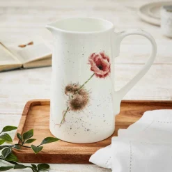 Wrendale Designs Mouse & Poppy Bone China 2 Pint Jug