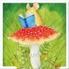 Emma Ball Mouse on a Toadstool Greetings Card