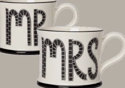 Moorland Pottery Mr & Mrs Twin Set of Mugs by
