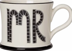 Moorland Pottery Mr & Mrs Twin Set of Mugs by