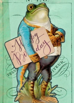 Madame Treacle Mr. Frog Birthday Greetings Card