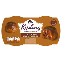 Tea & Biscuits Mr Kipling Sticky Toffee Steamed Puds