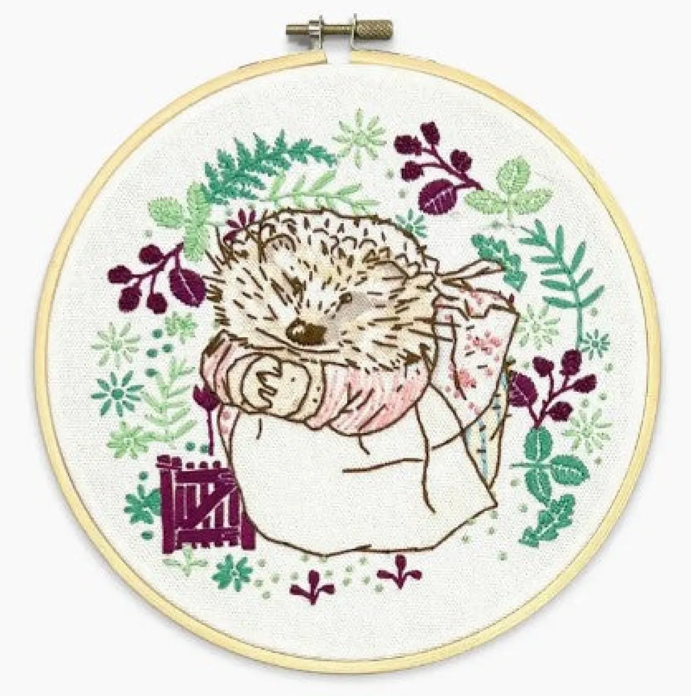 The Crafty Kit Co. Mrs. Tiggy-Winkle Embroidery Kit