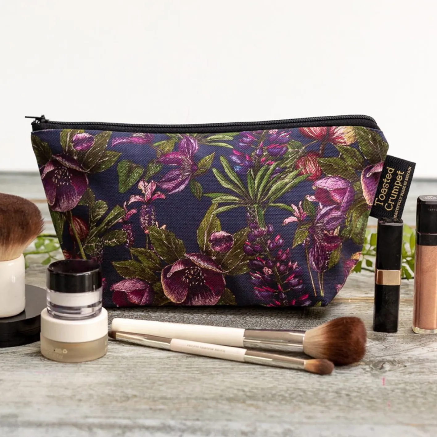 Toasted Crumpet Mulberry Noir Small Makeup Bag