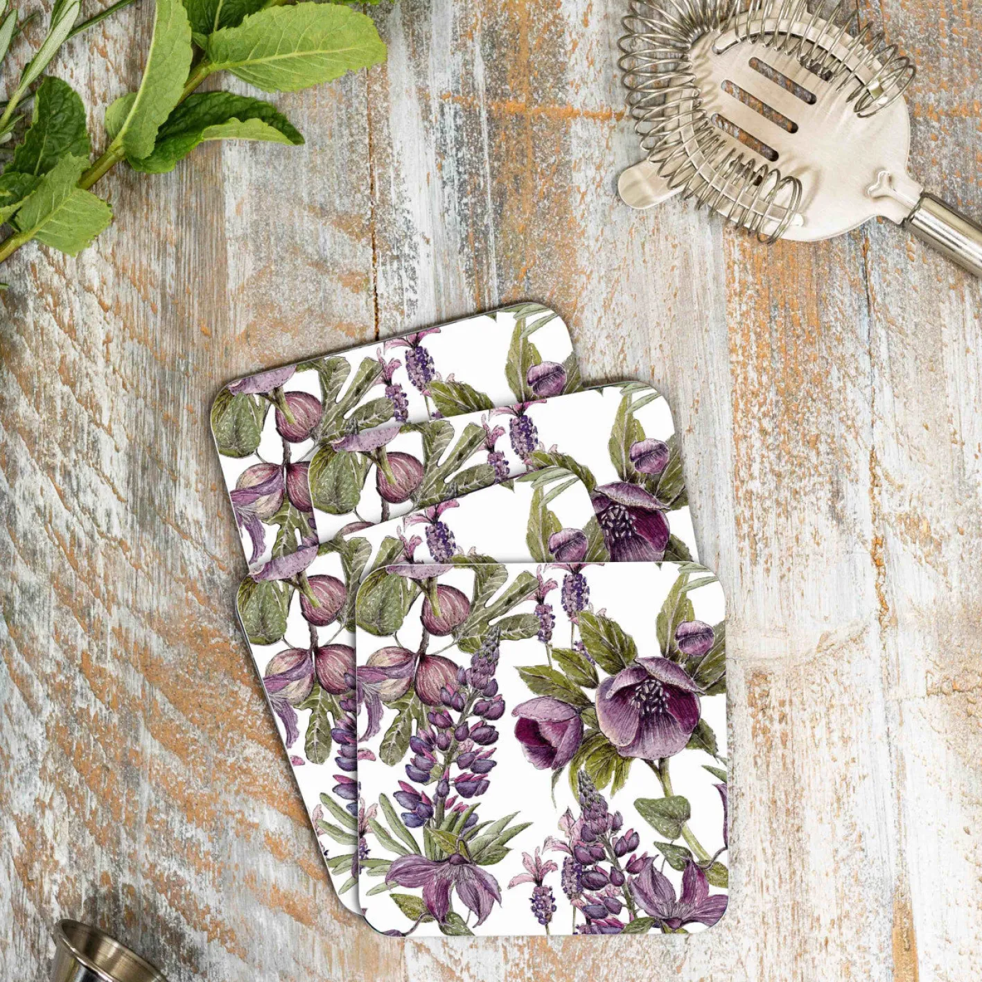 Toasted Crumpet Mulberry Set of 4 Coasters
