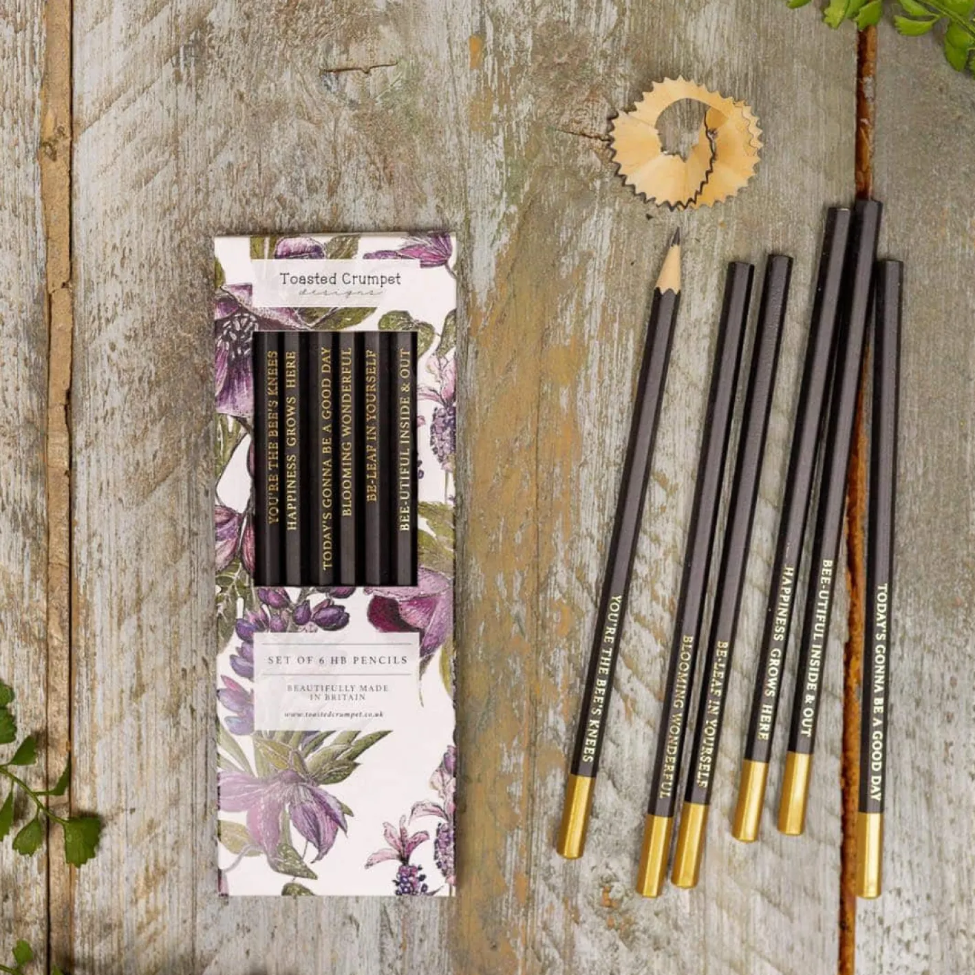 Toasted Crumpet Mulberry Set of 6 Pencils