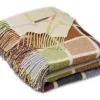 Bronte Moon Multiblock Geometric Beige Multi Merino Lambswool Throw