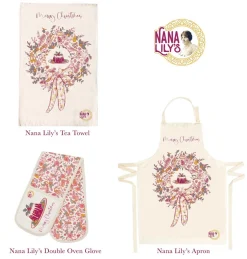 Nana Lily's Nana Lily's Christmas Wreath Tea Towel