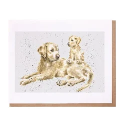 Wrendale Designs 'Nora and Meg' Golden Labrador Greetings Card