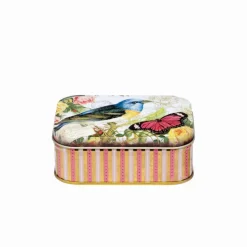 Elite Tins Nostalgia Bird & Butterfly Small Rectangular Tin