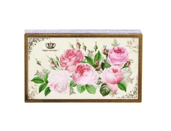 Elite Tins Nostalgia Roses Hinged Lid Tin