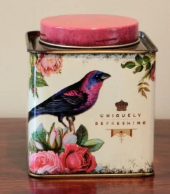 Elite Tins Nostalgia Square Tea Caddy
