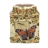 Elite Tins Nostalgia - Vintage Butterflies Wavy Dome Lid Tea Caddy