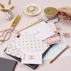 Notes & Clips Notes & Clips Blush & Rose Gold Stationery Box