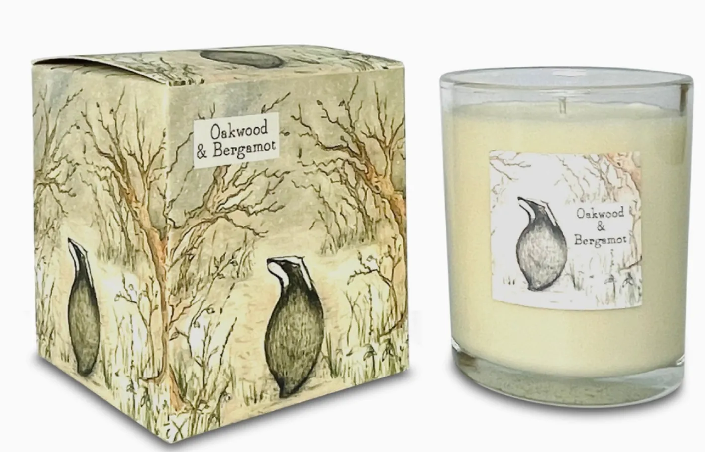Heaven Scent Oakwood & Bergamot Candle - Badger