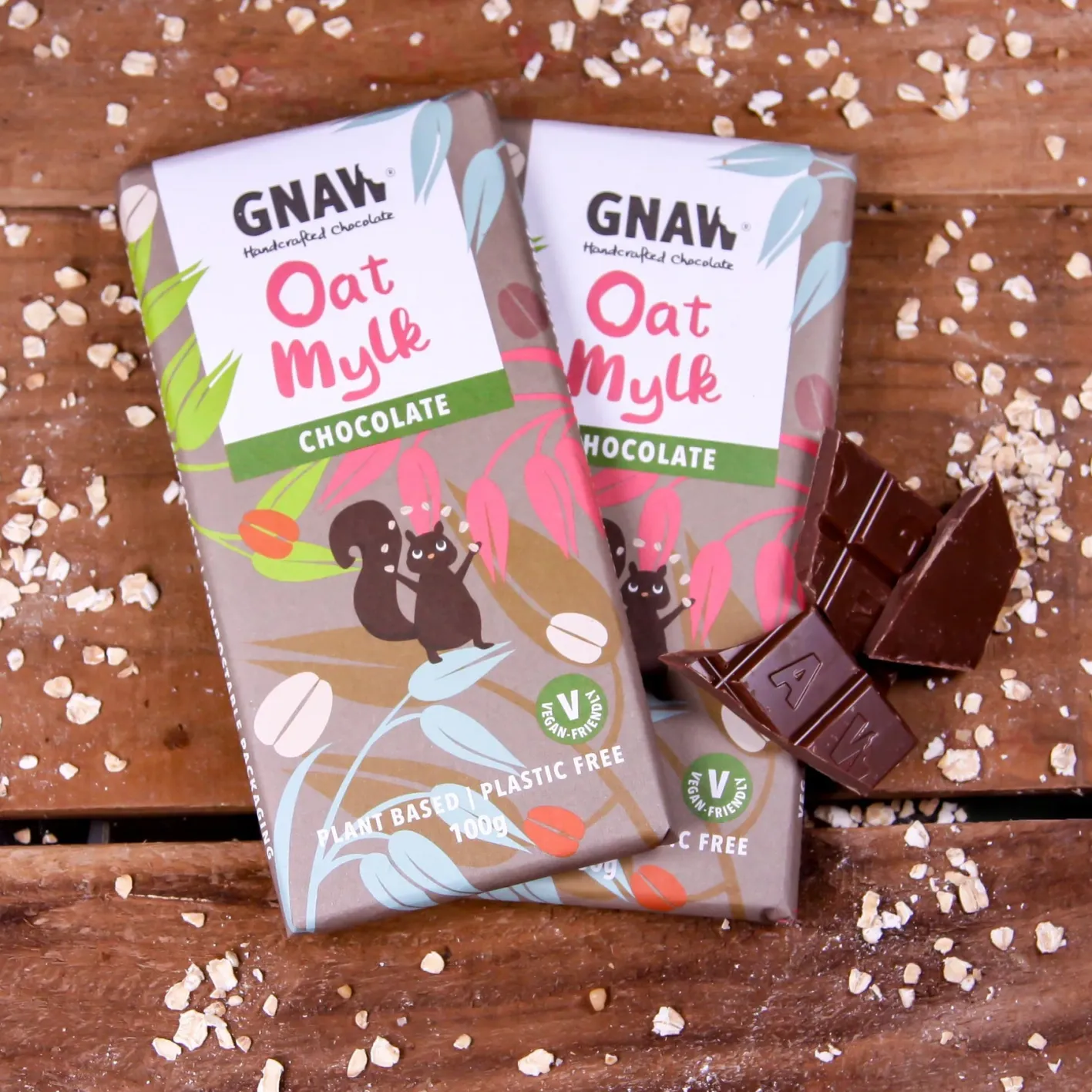 Gnaw Chocolate Oat Milk Chocolate Bar