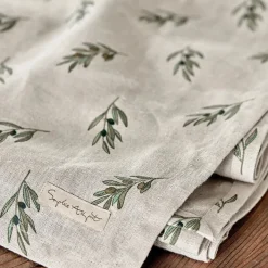 Sophie Allport Olive Linen Table Runner