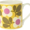 Orla Kiely Floret Yellow Bone China Mug