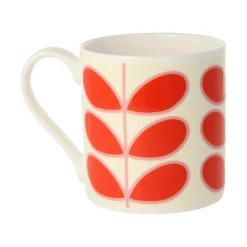 Orla Kiely Linear Stem Red Bone China Mug