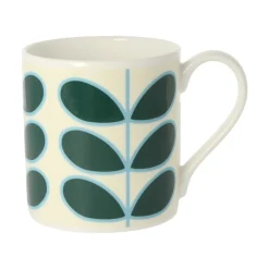 Orla Kiely Linear Stem Teal Bone China Mug