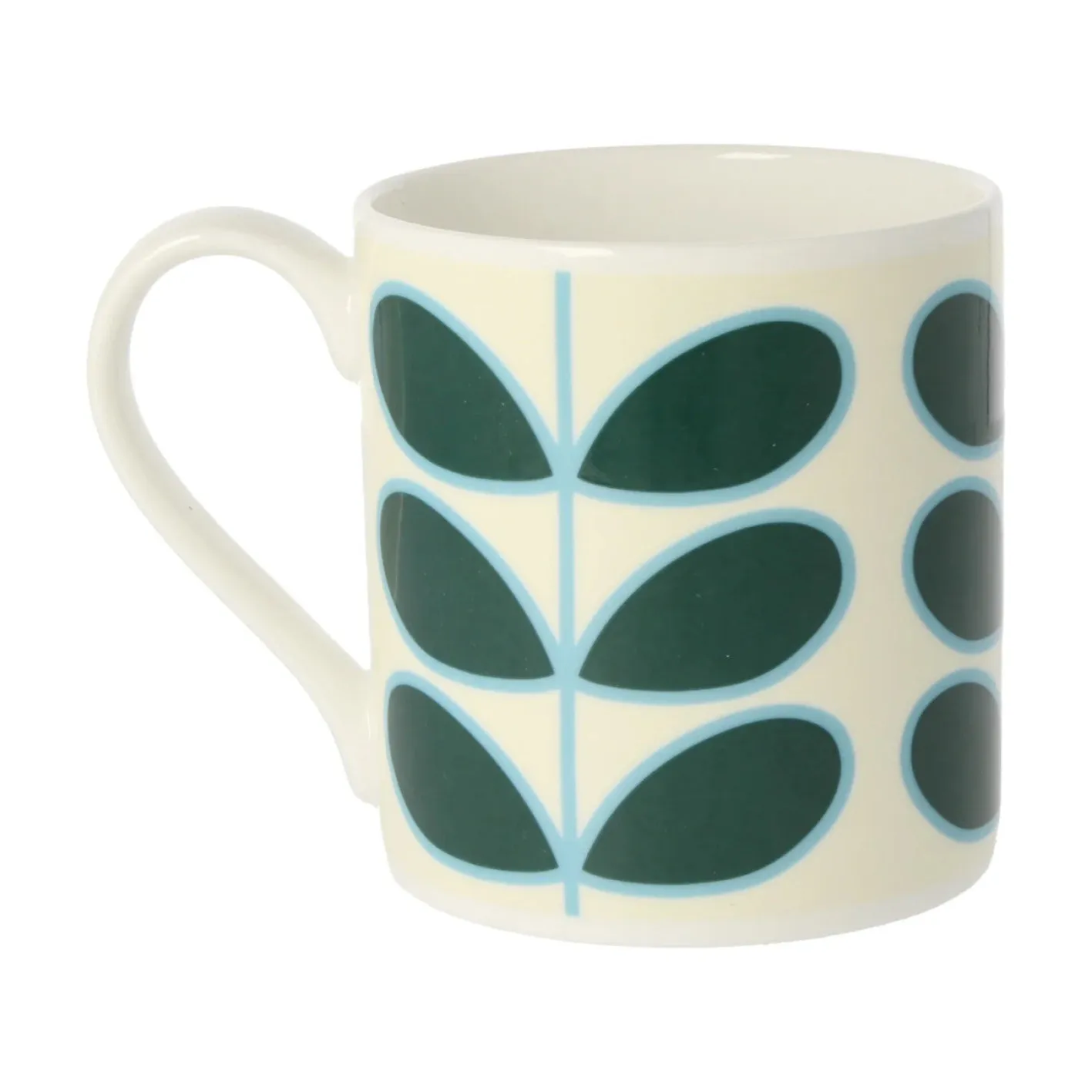 Orla Kiely Linear Stem Teal Bone China Mug