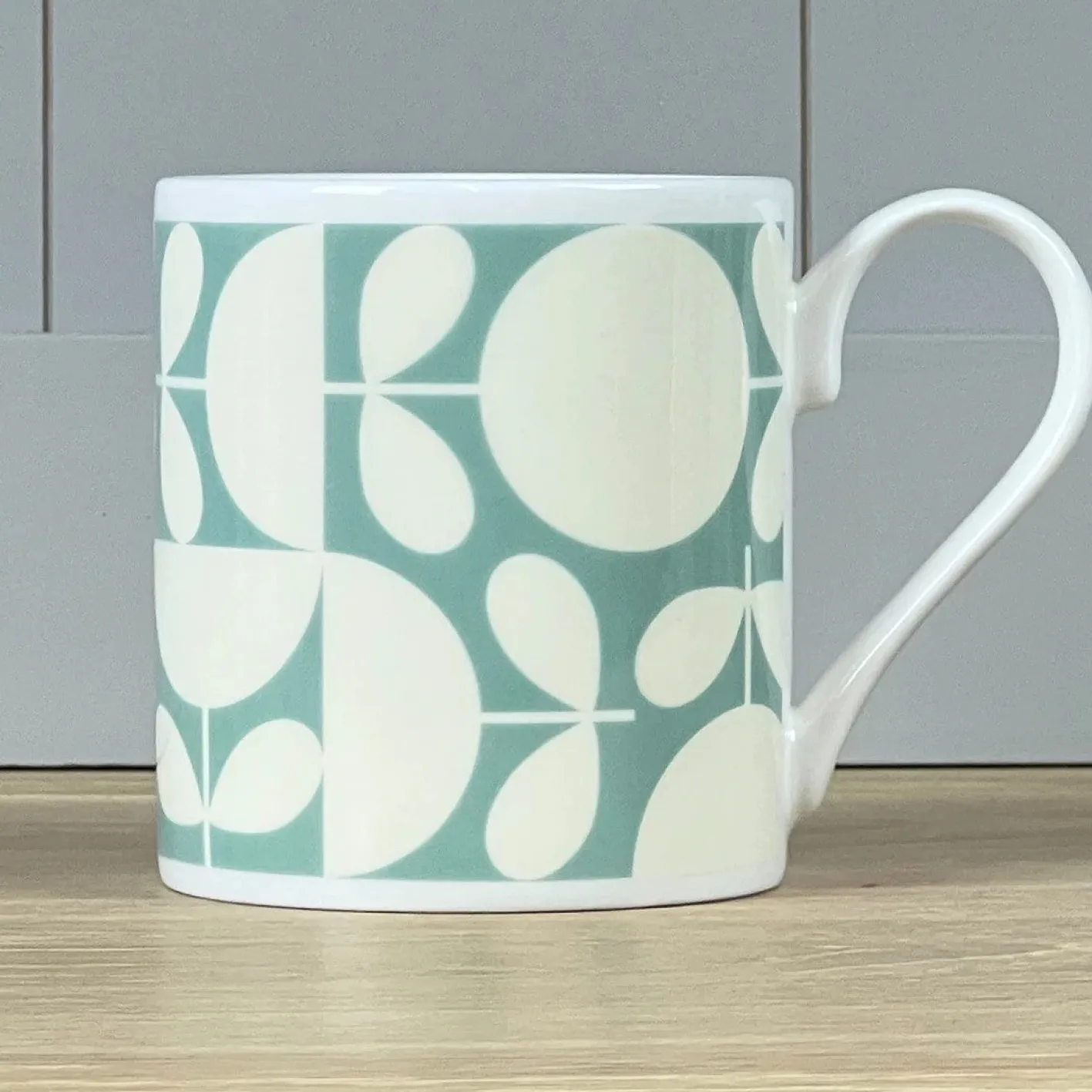 Orla Kiely Patchwork Aqua Bone China Mug