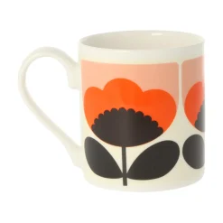 Orla Kiely Spring Bloom Orange Bone China Mug
