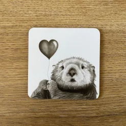 Katherine Sheard Designs Otter Heart Coaster