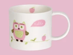 Repeat Repeat Owlie 1 Handle Mug in Pink