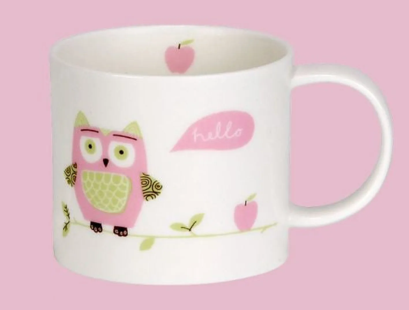 Repeat Repeat Owlie 1 Handle Mug in Pink