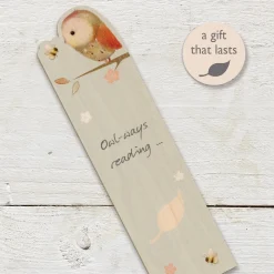 Ginger Betty Owl-Ways Reading Wooden Book Mark