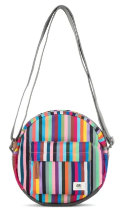 Ori London Paddington B Multi Stripe Recycled Canvas Crossbody Bag