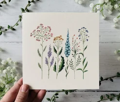 Becky Amelia Pastel Wildflowers Greeting Card