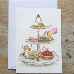 Ellie Hooi Illustration Patisserie Mice Greeting Card