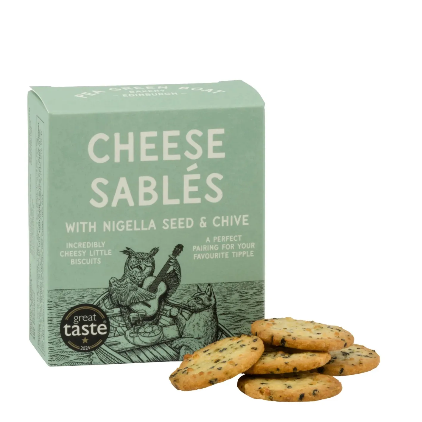 Shortbread House of Edinburgh Pea Green Boat Bakery Cheese Sablés Selection Box