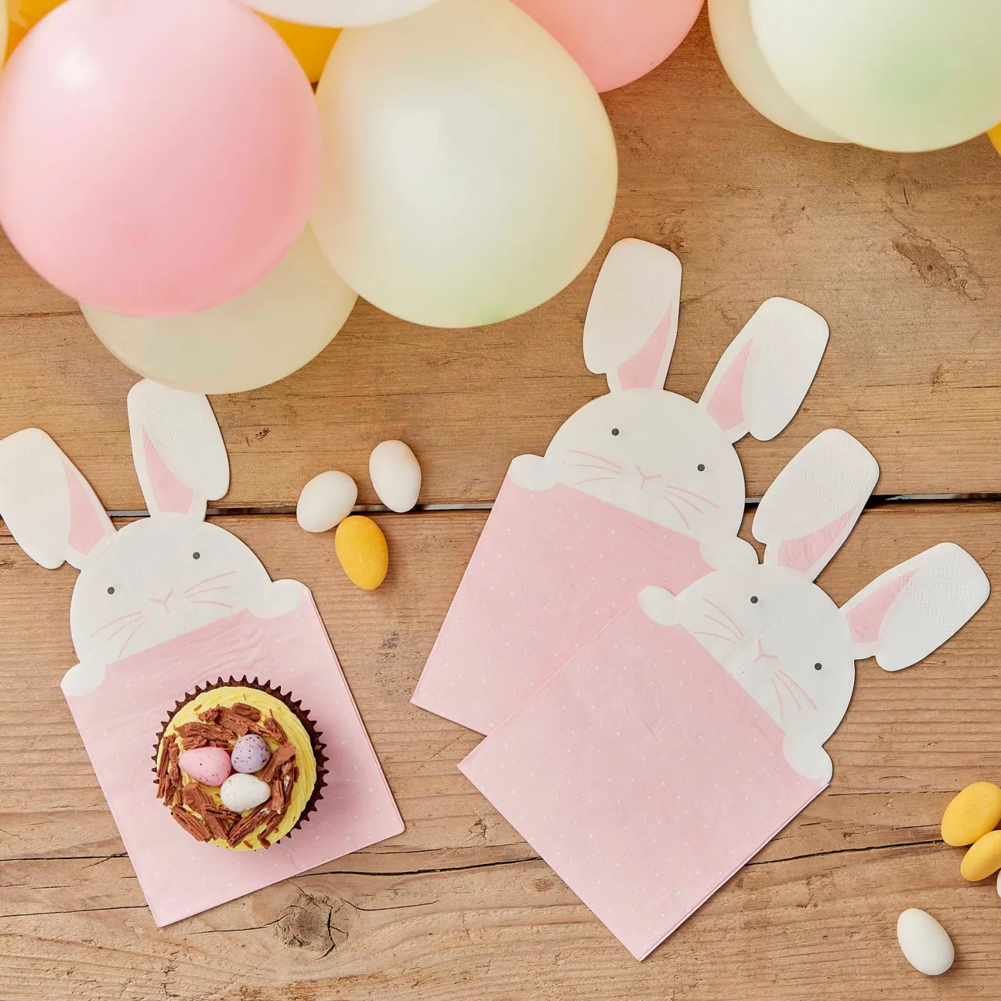 Ginger Ray Peeking Bunny Easter Napkins