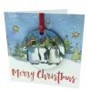 Emma Ball Penguins Melamine Bauble Card