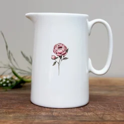 Toasted Crumpet Peony Bone China Half Pint Jug