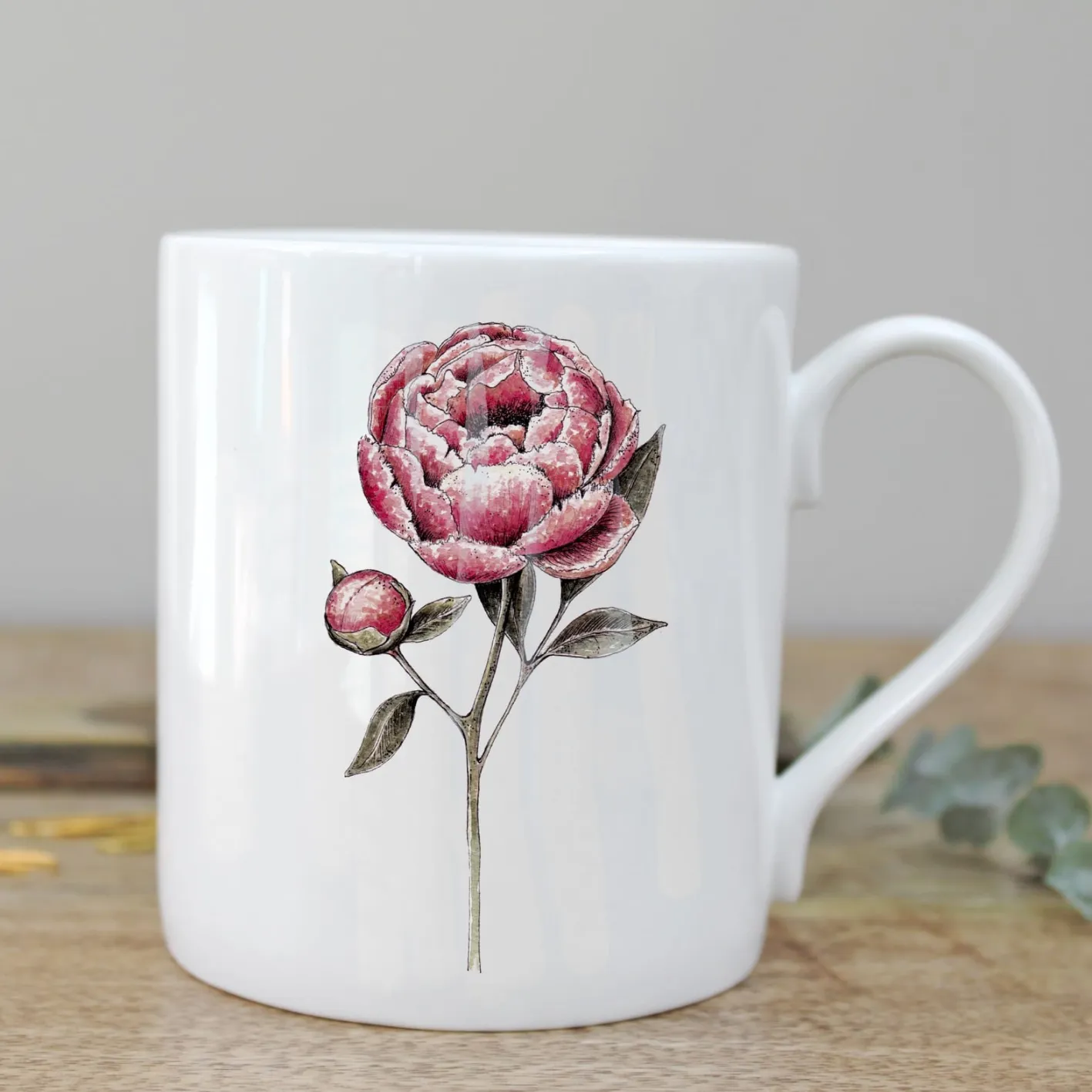 Toasted Crumpet Peony Bone China Mug Boxed
