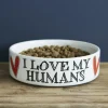 Sweet William Pet Bowl - Love my Humans Boxed