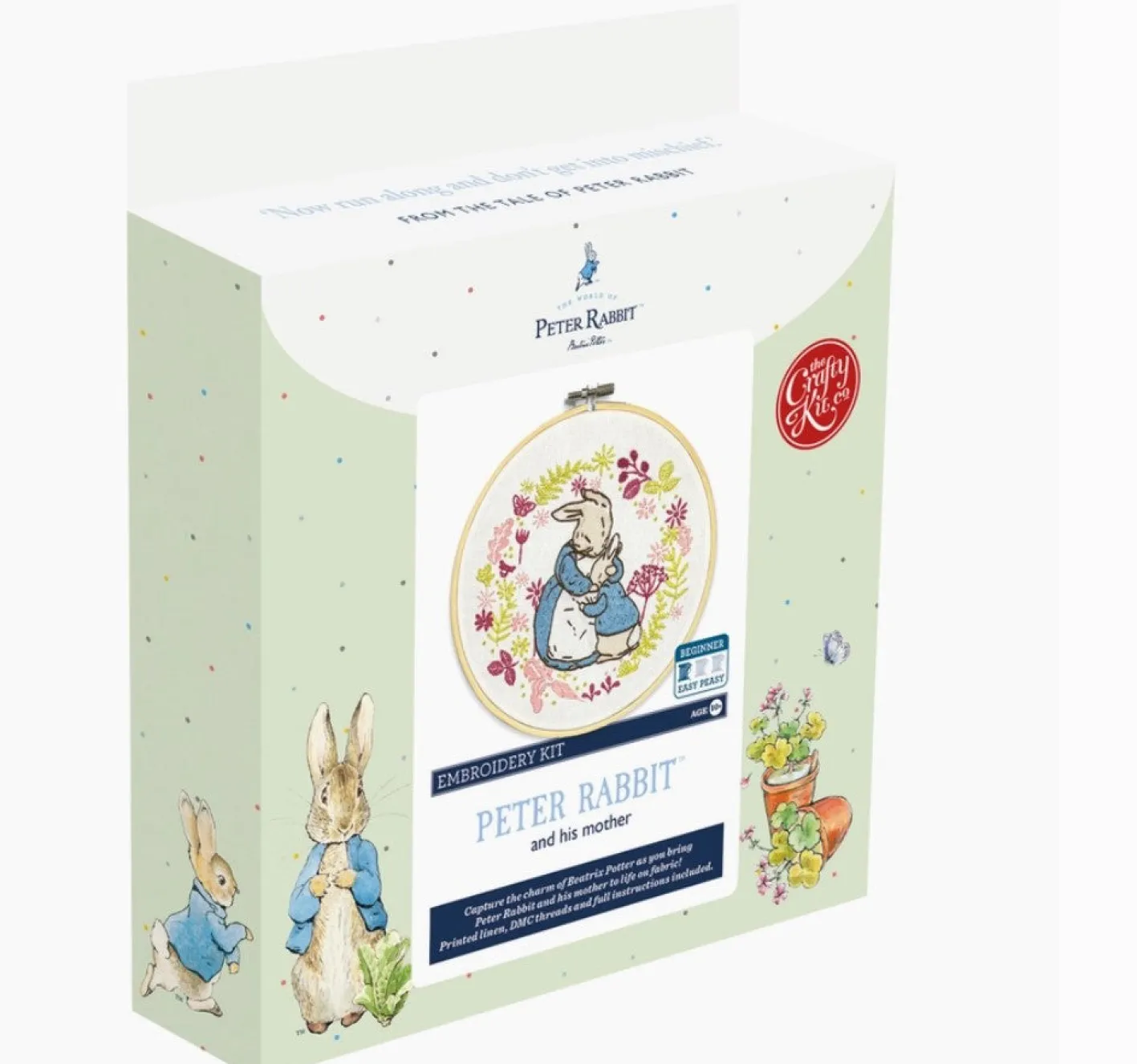 The Crafty Kit Co. Peter Rabbit & His Mother Embroidery Kit